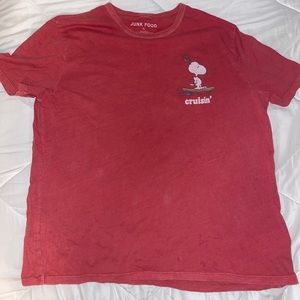 SOLD JUNK FOOD red snoopy shirt